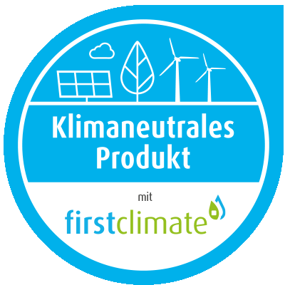 Logo Klimaneutral mit First Climate